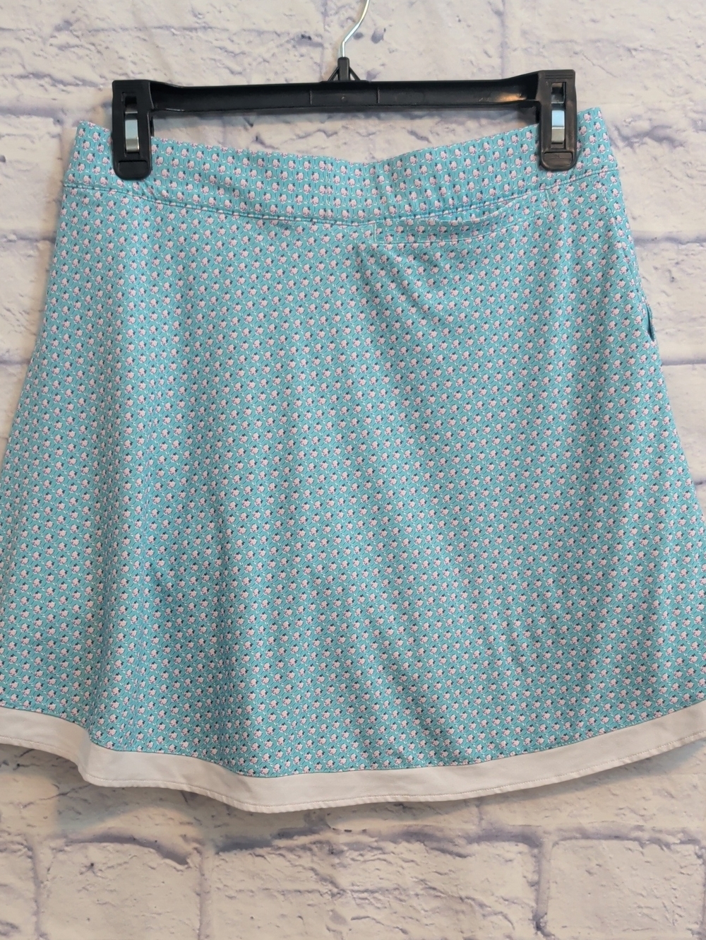 Peter Millar UPF 50+ Sally Mini Skort with White Trim & Pockets - Size Medium - Picture 5 of 10